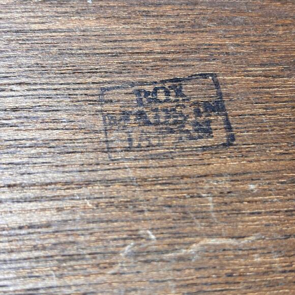 MCM Vintage Wood Grid Jewelry Box w/ drawer and hinged lid Made In Japan - Picture 6 of 8